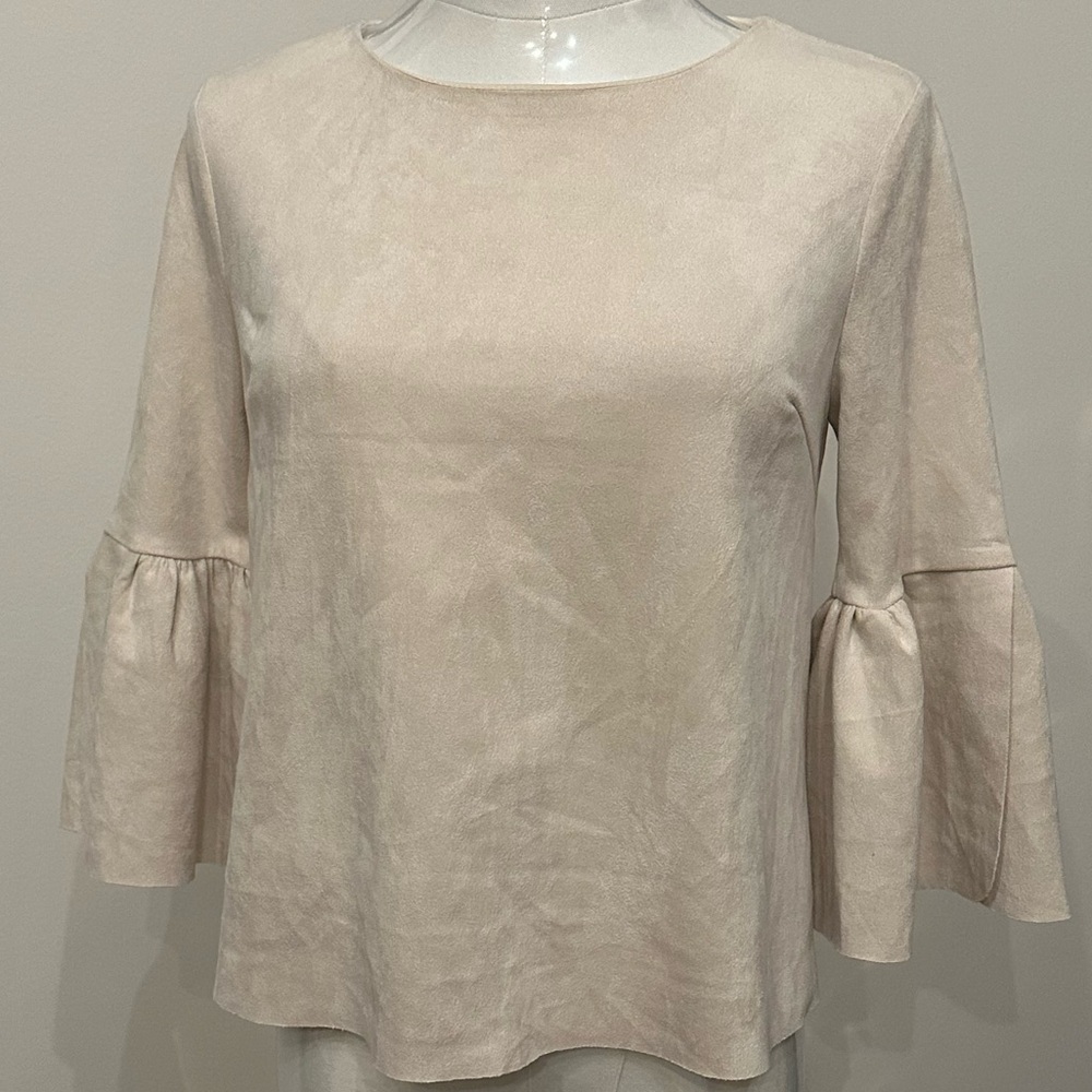 Altar'd‎ State Women’s Faux Suede Boho Coastal Cowgirl Flutter Sleeve Top XS